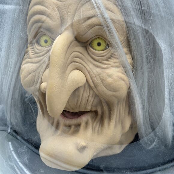 Vintage 14" Gemmy Motion Activated Light Up Talking Halloween Witch Crystal Ball - Picture 5 of 9